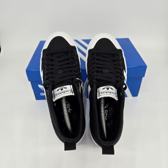 adidas Nizza Platform Mid — Core Black / Cloud White Women's Shoes Size 8 New - Picture 5 of 8